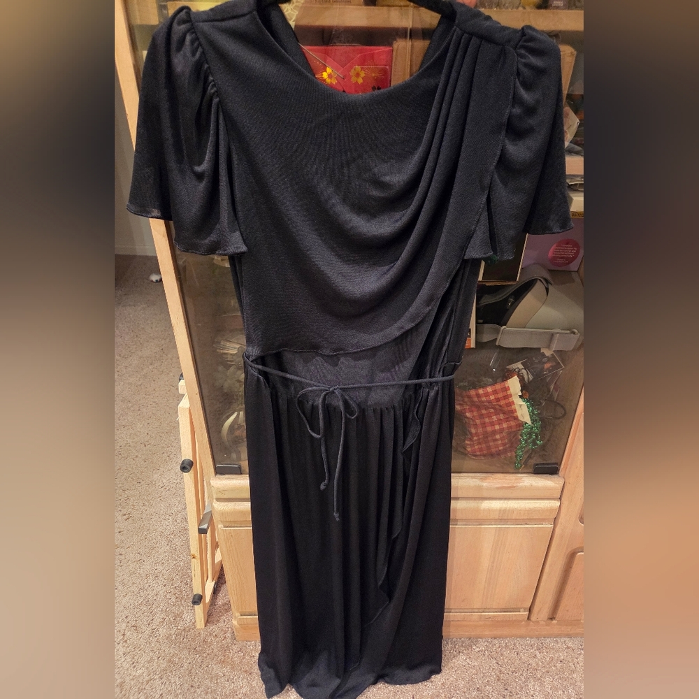 Vintage 70s 80s Black Women's Dress
